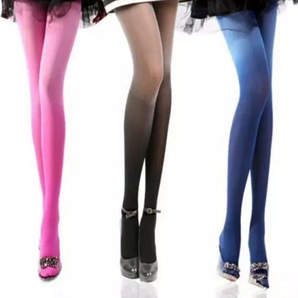 TIGHTS GREY OMBRE VELVETY OPAGE CANDY COLORED - Picture 2 of 4